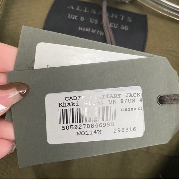 BNWT All Saints Cadie Jacket in size 4 - Picture 3 of 8